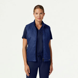 Phantom Slim Insulated Vest - Navy Blue - WOMEN'S JACKETS - Jaanuu