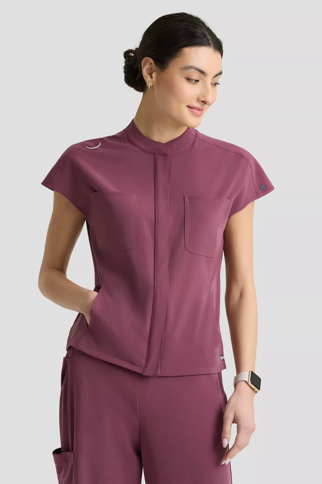 GREY'S ANATOMY CULTIVATE GRGT320 TOP FOR WOMEN - LIGHT PURPLE