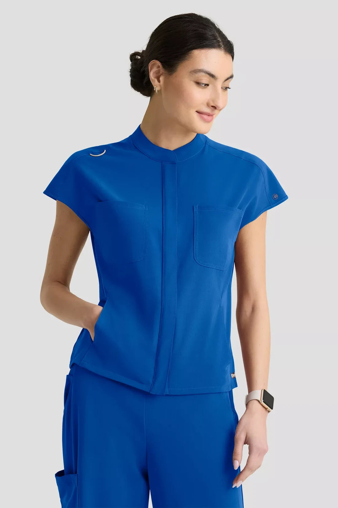 GREY'S ANATOMY CULTIVATE GRGT320 WOMEN'S TOP - ROYAL BLUE