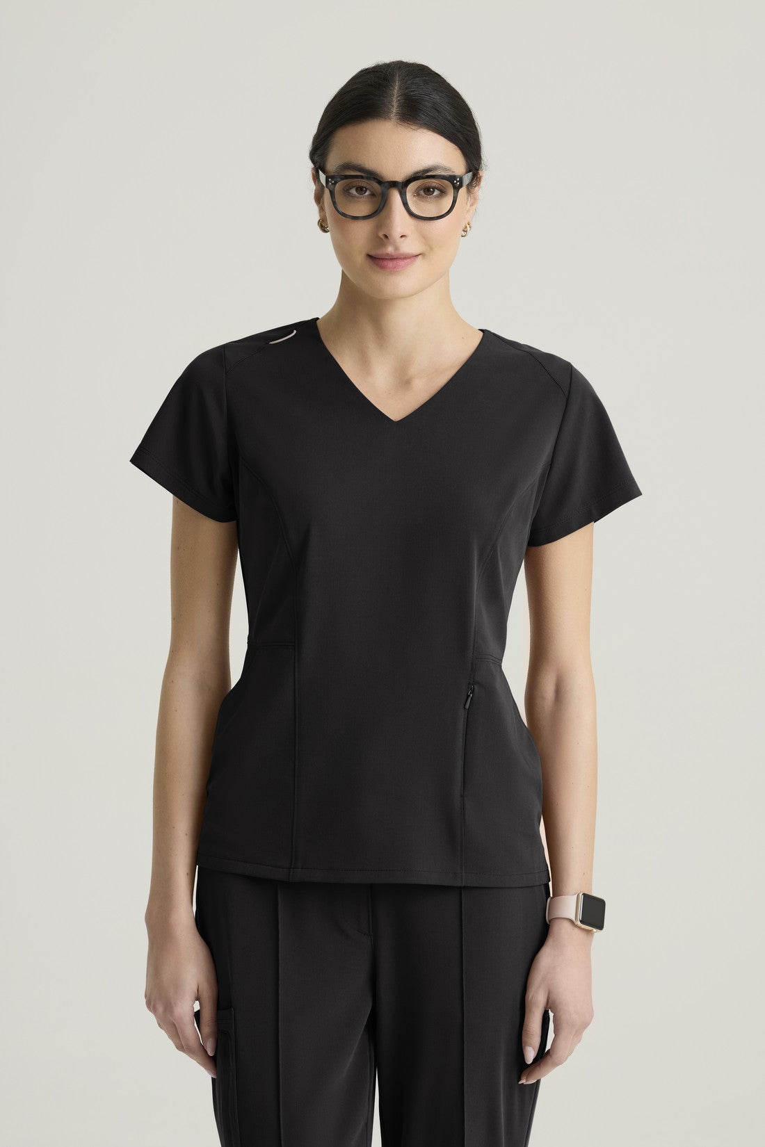 GREY'S ANATOMY CULTIVATE GRGT309 TOP FOR WOMEN - BLACK