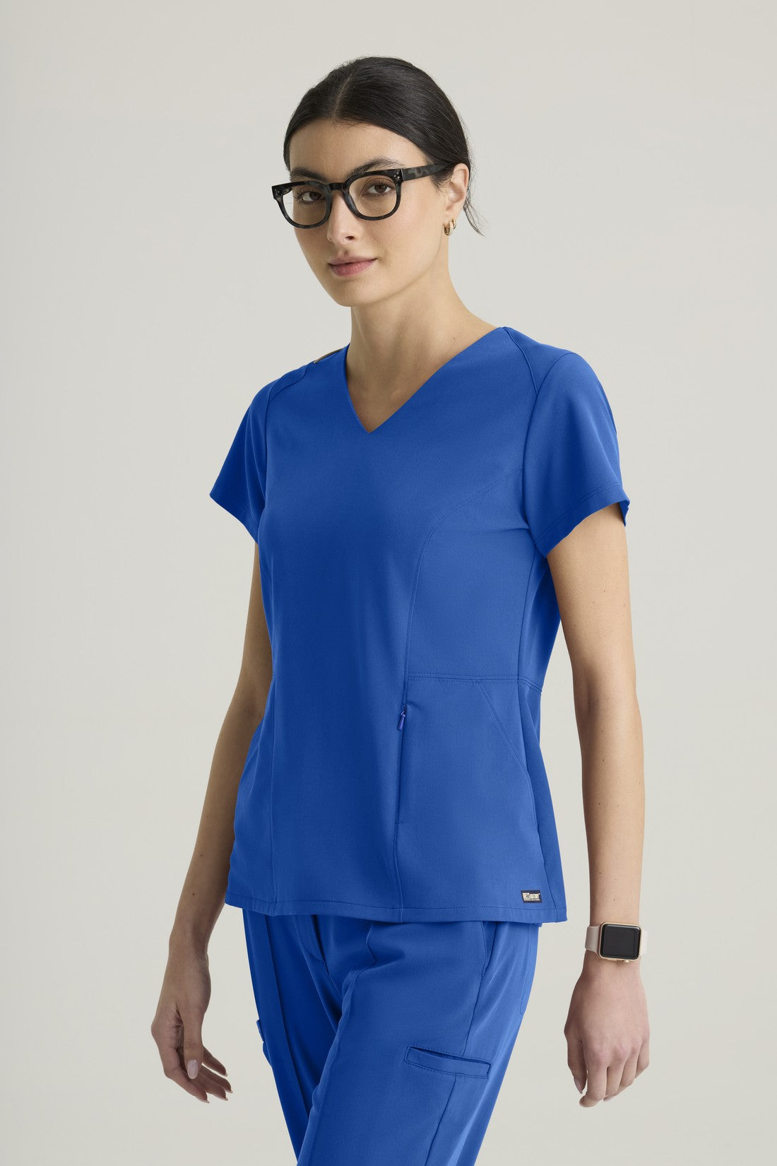 GREY'S ANATOMY CULTIVATE GRGT309 WOMEN'S SCRUB TOP - ROYAL BLUE