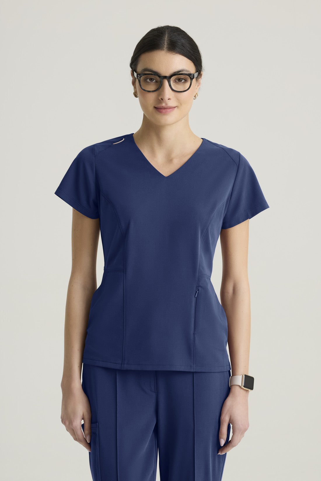 GREY'S ANATOMY CULTIVATE WOMEN'S SCRUB TOP GRGT309 - INDIGO