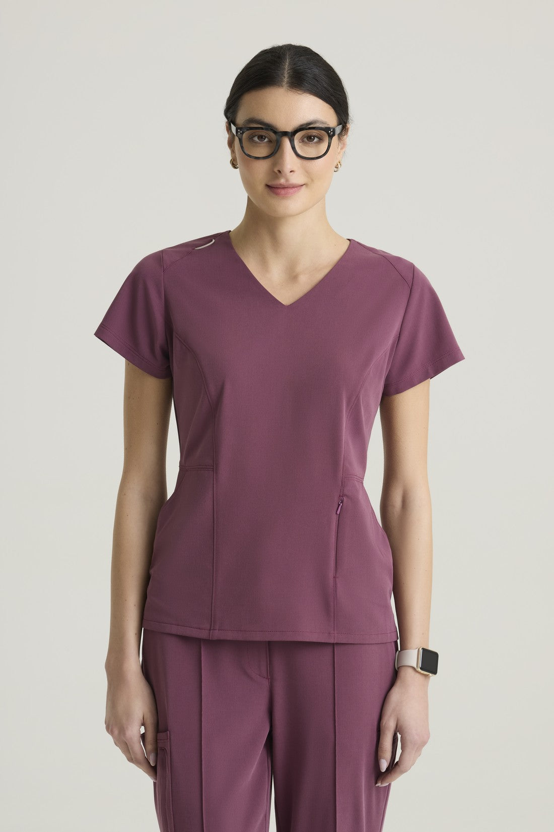 GREY'S ANATOMY CULTIVATE WOMEN'S SCRUB TOP GRGT309 - LIGHT PURPLE