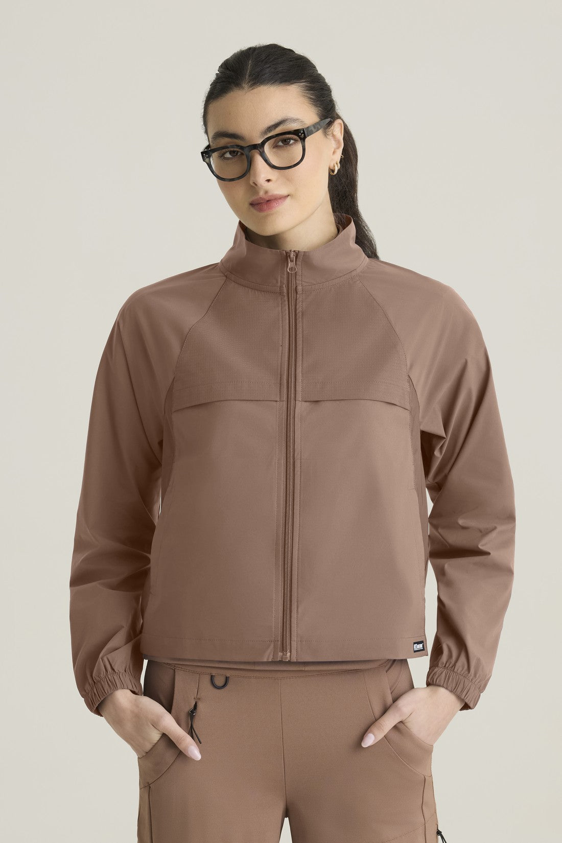 WOMEN'S JACKET GREY'S ANATOMY KNITS GRSJ940 - PEBBLE BROWN