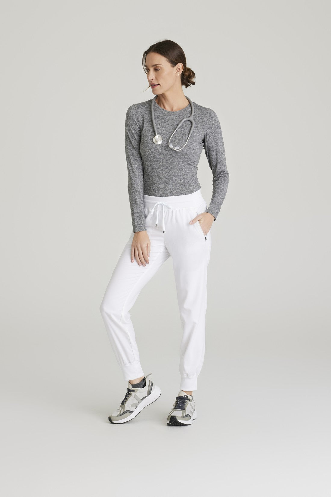 PANTALON MUJER GREYS ANATOMY STRETCH GRSP537 - BLANCO