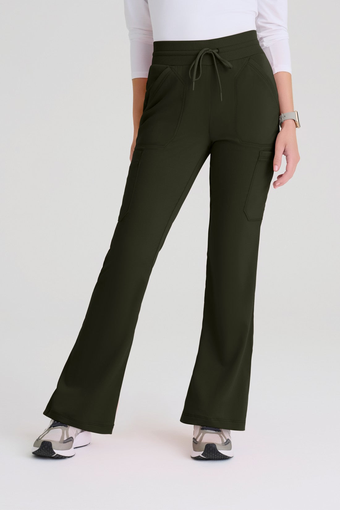 WOMEN'S GREY'S ANATOMY STRETCH PANTS GRSP722P - OLIVE