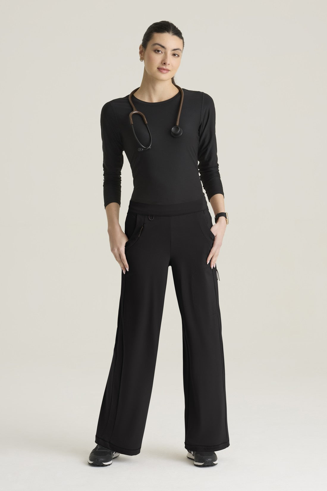 PANTALON MUJER GREYS ANATOMY KNITS GRSP746 - NEGRO
