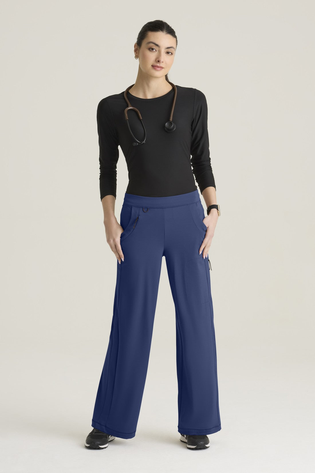 WOMEN'S TROUSERS GREY'S ANATOMY KNITS GRSP746 - INDIGO