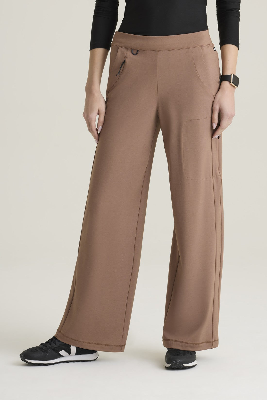 WOMEN'S GREYS ANATOMY KNITS GRSP746P PANTS - BROWN STONE