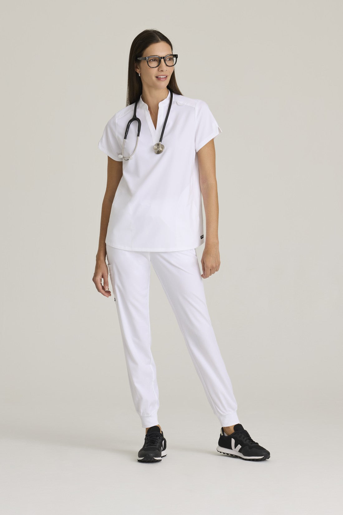 TOP MUJER GREYS ANATOMY STRETCH GRST230 - BLANCO