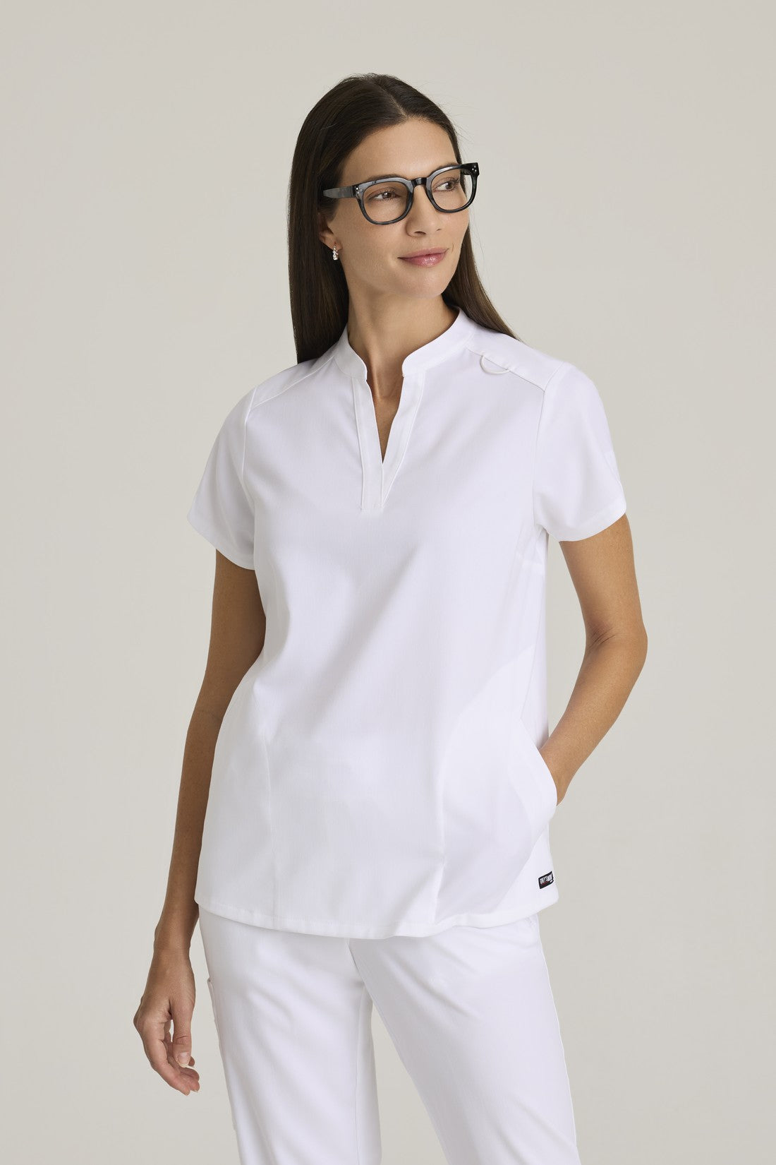 TOP MUJER GREYS ANATOMY STRETCH GRST230 - BLANCO