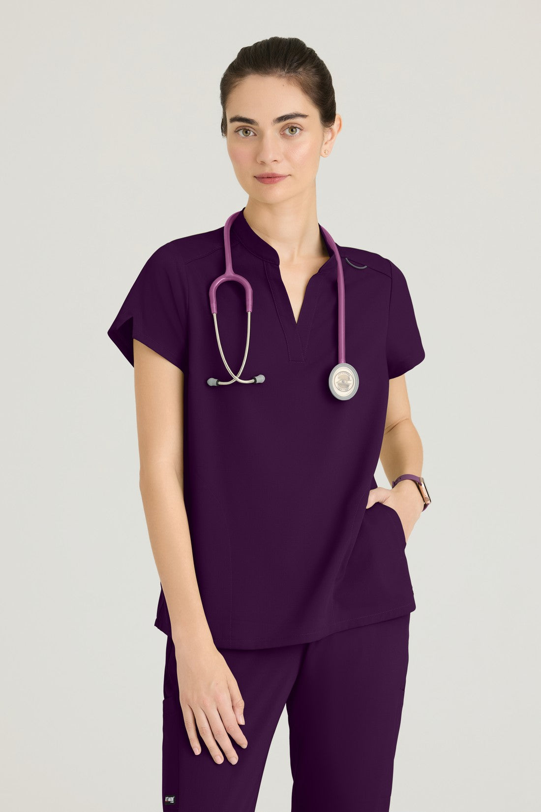 TOP MUJER GREYS ANATOMY STRETCH GRST230 - MORADO