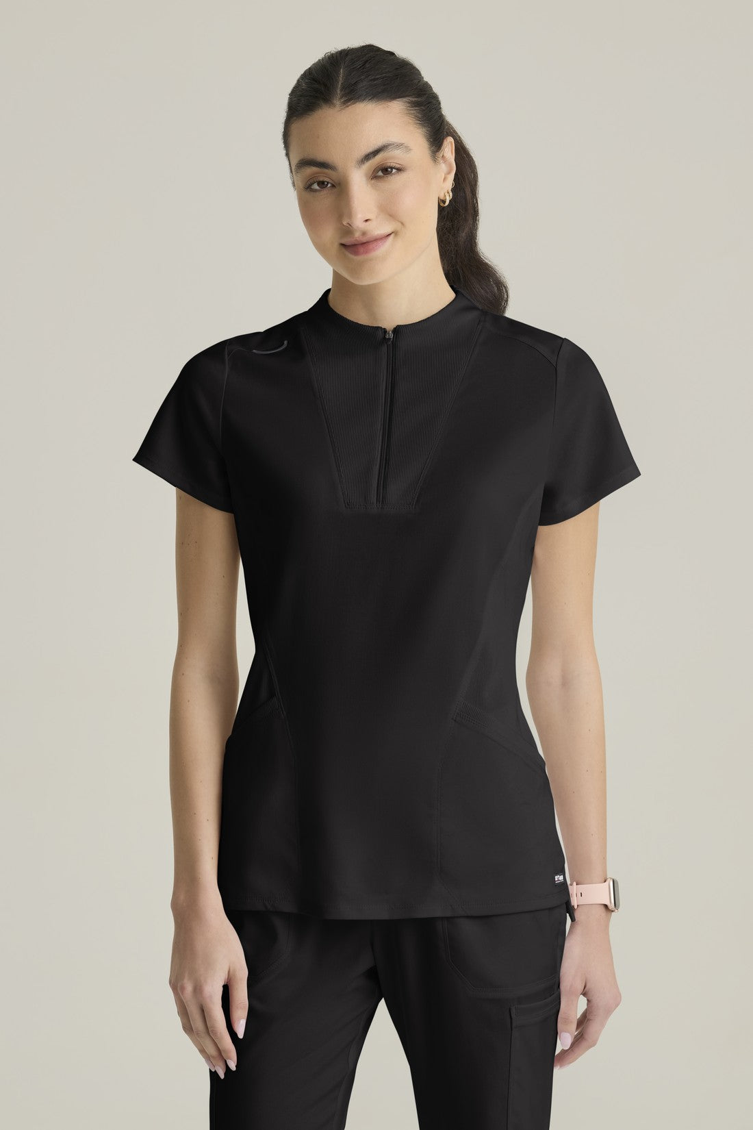 TOP MUJER GREYS ANATOMY STRETCH GRST292 - NEGRO