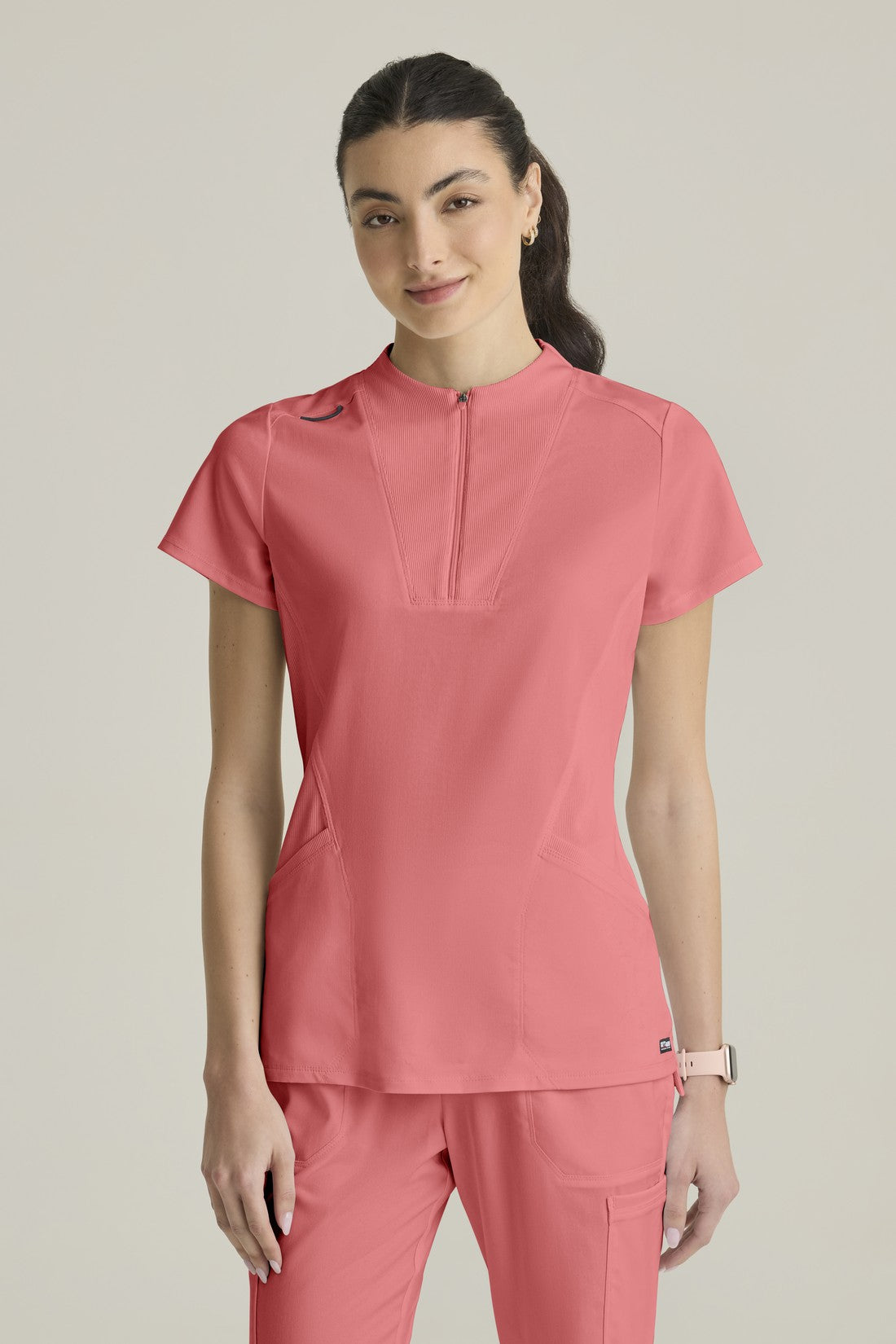 TOP MUJER GREYS ANATOMY STRETCH GRST292 - CORAL