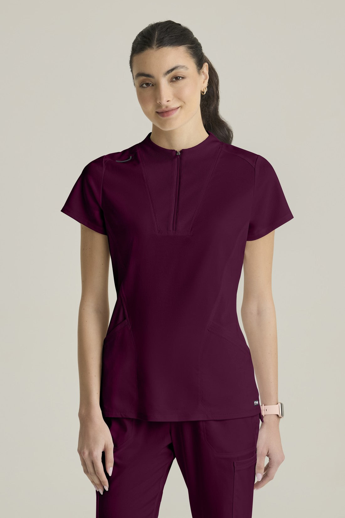 TOP MUJER GREYS ANATOMY STRETCH GRST292 - VINOTINTO