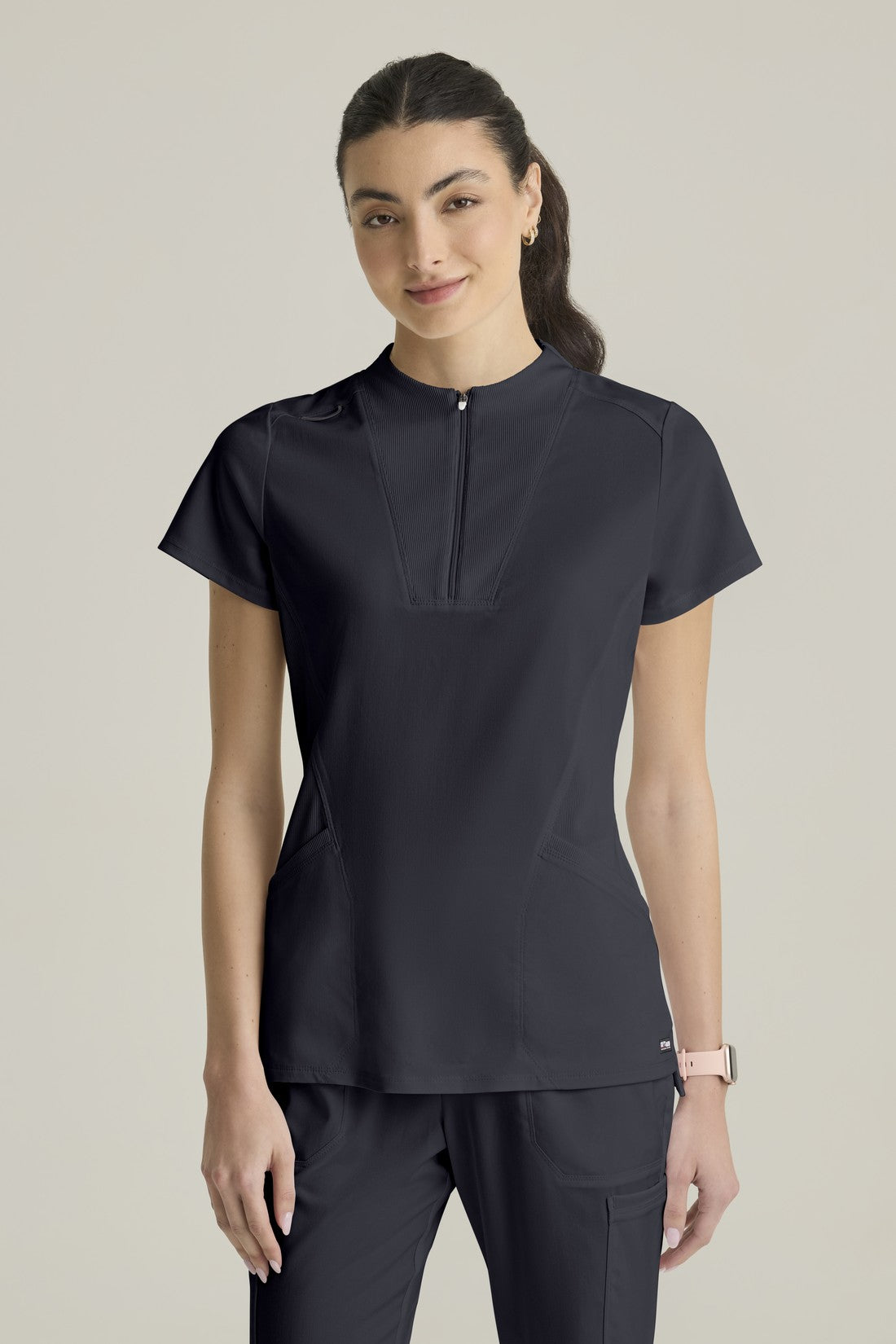 TOP WOMEN GREY'S ANATOMY STRETCH GRST292 - STEEL