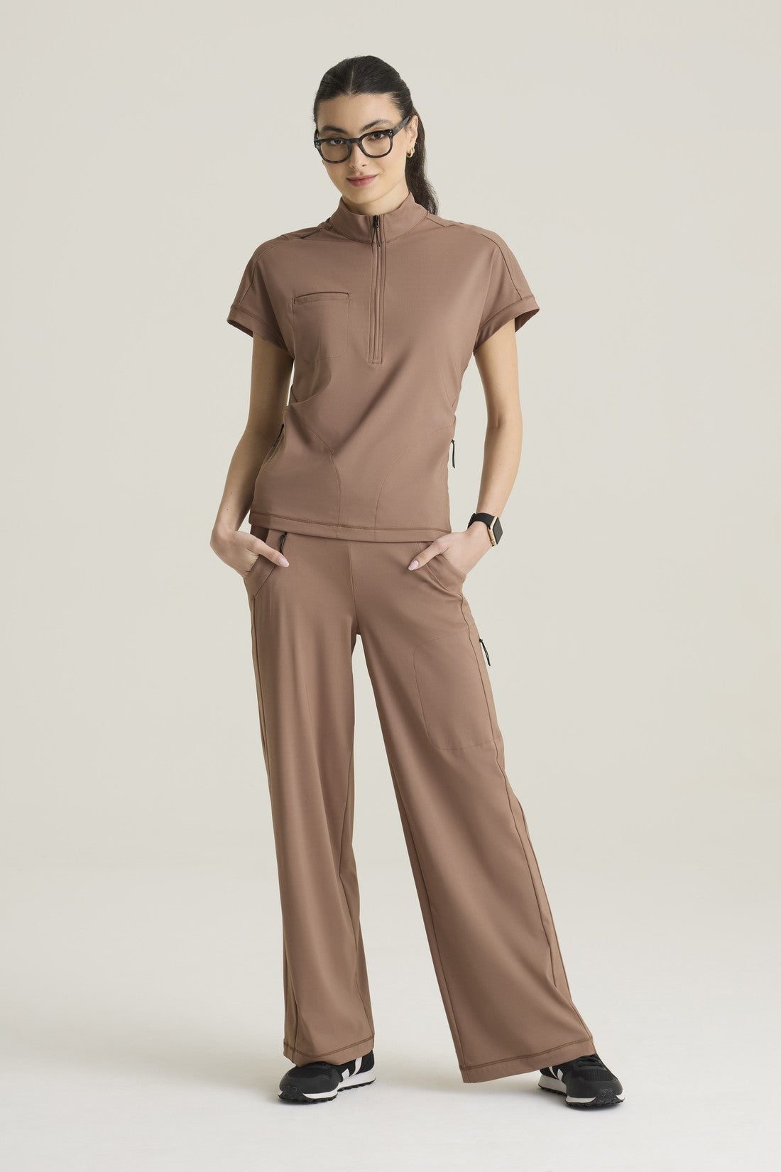GREY'S ANATOMY KNITS WOMEN'S TOP GRST319 - BROWN STONE
