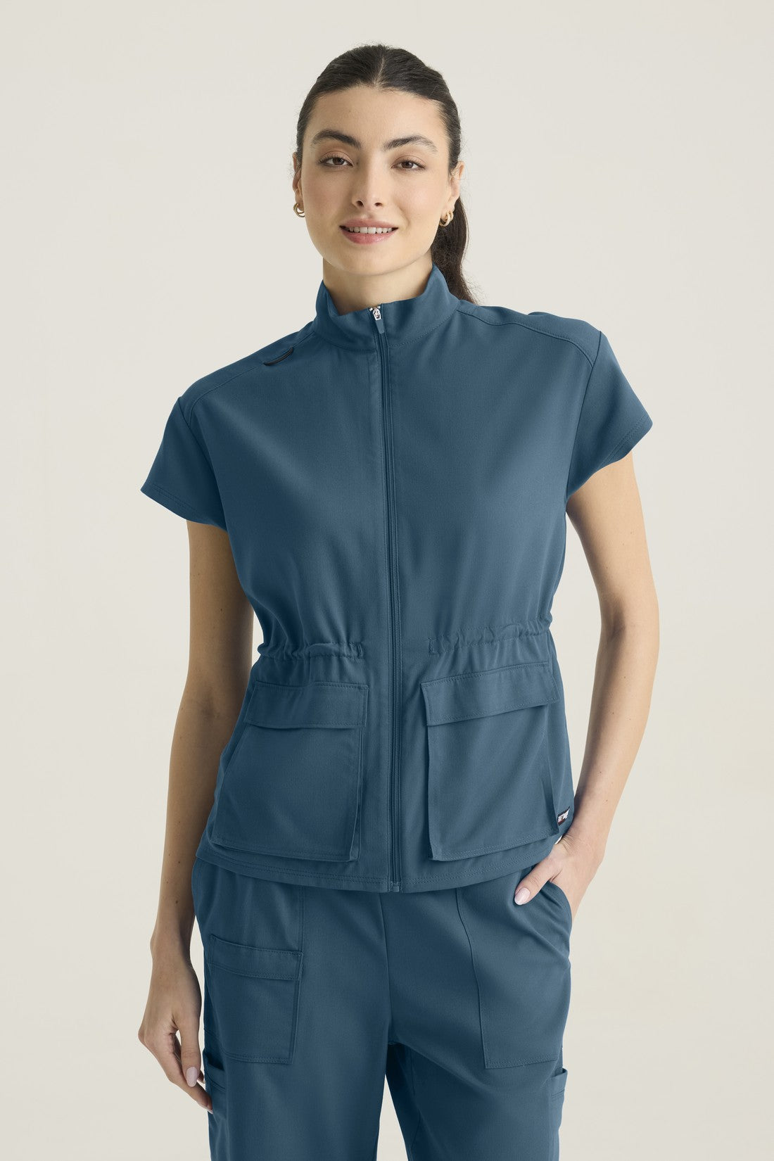 GREY'S ANATOMY STRETCH WOMEN'S TOP GRST324 - CARIBBEAN BLUE