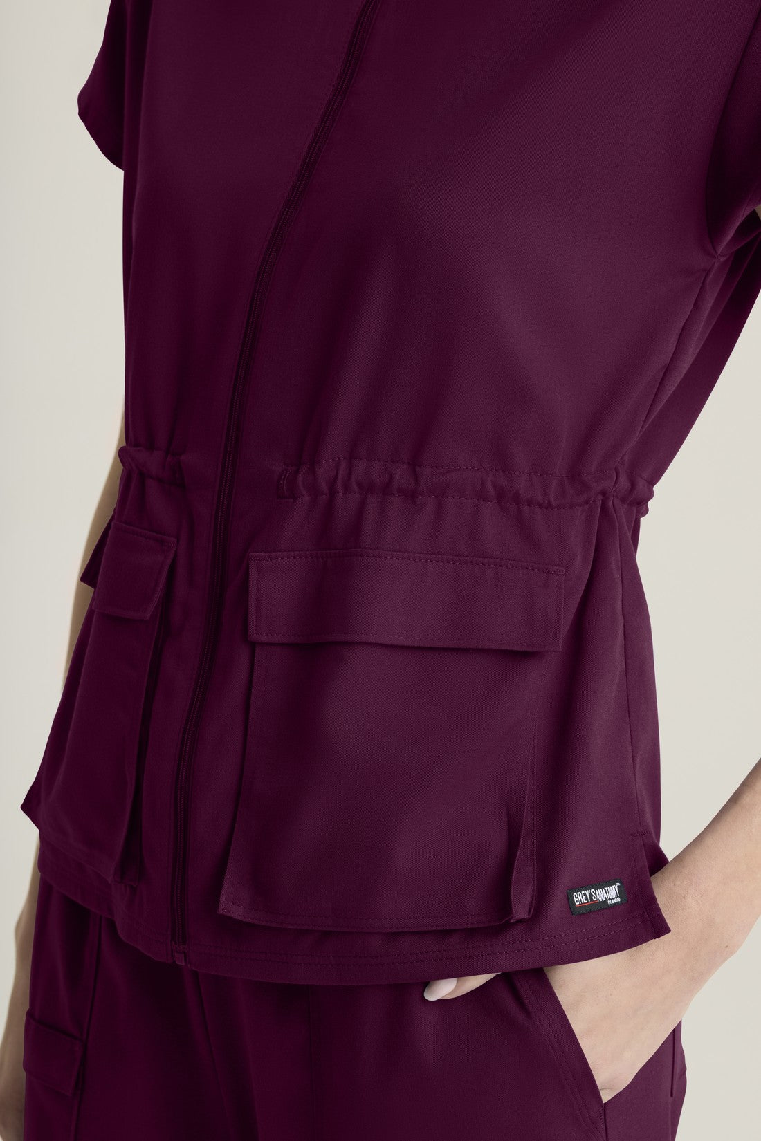 TOP MUJER GREYS ANATOMY STRETCH GRST324 - VINOTINTO