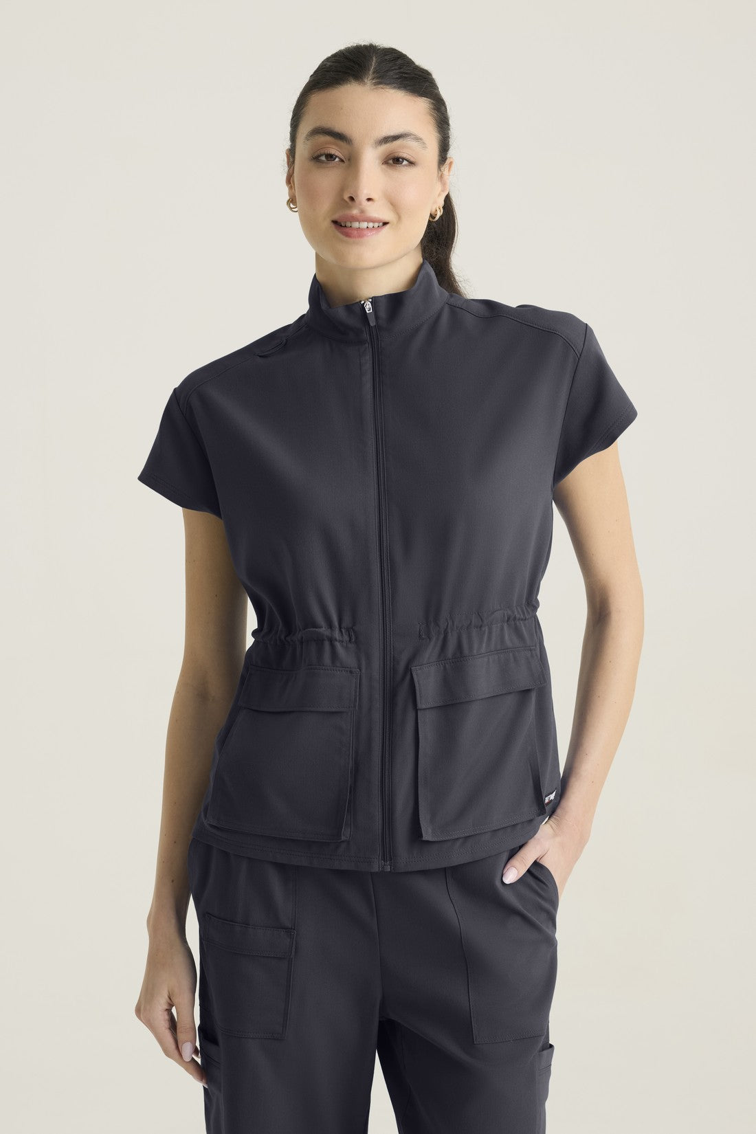 TOP MUJER GREYS ANATOMY STRETCH GRST324 - ACERO