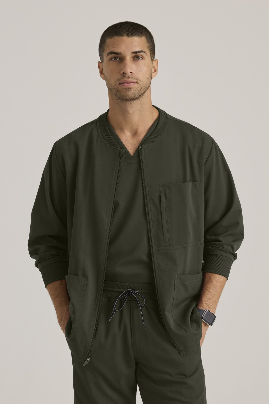 CHAQUETA HOMBRE GREYS ANATOMY STRETCH GRSW871 - OLIVA