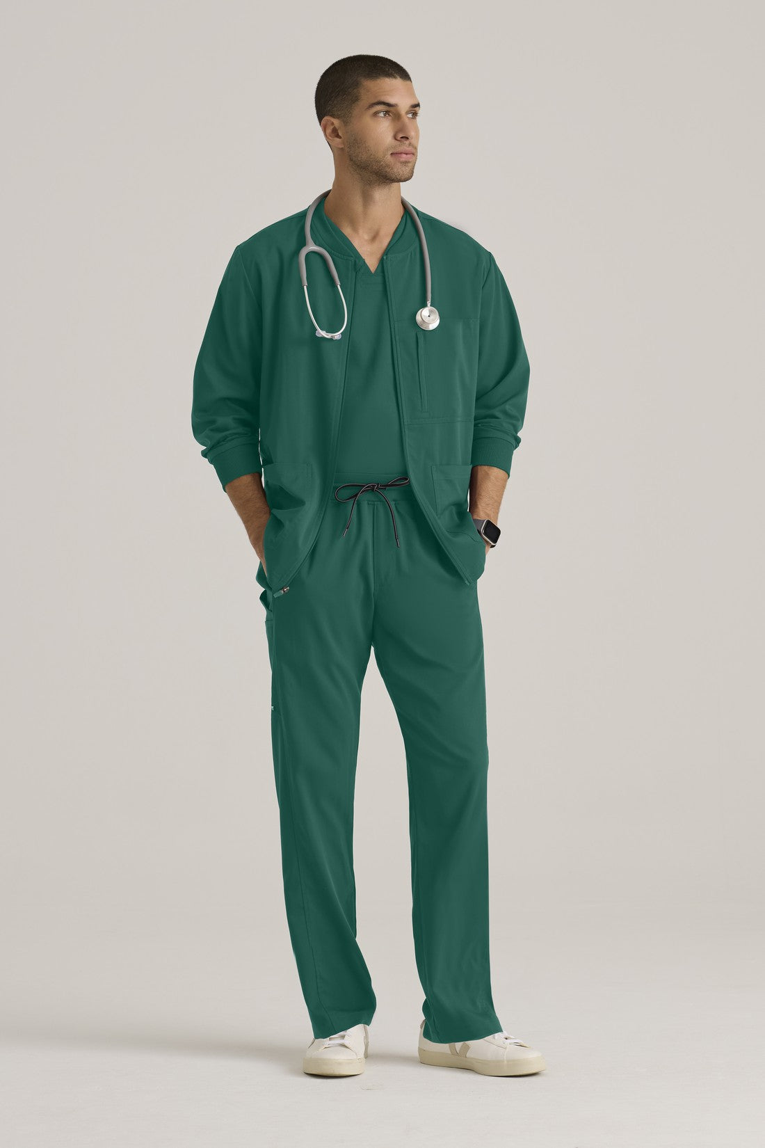 CHAQUETA HOMBRE GREYS ANATOMY STRETCH GRSW871 - VERDE