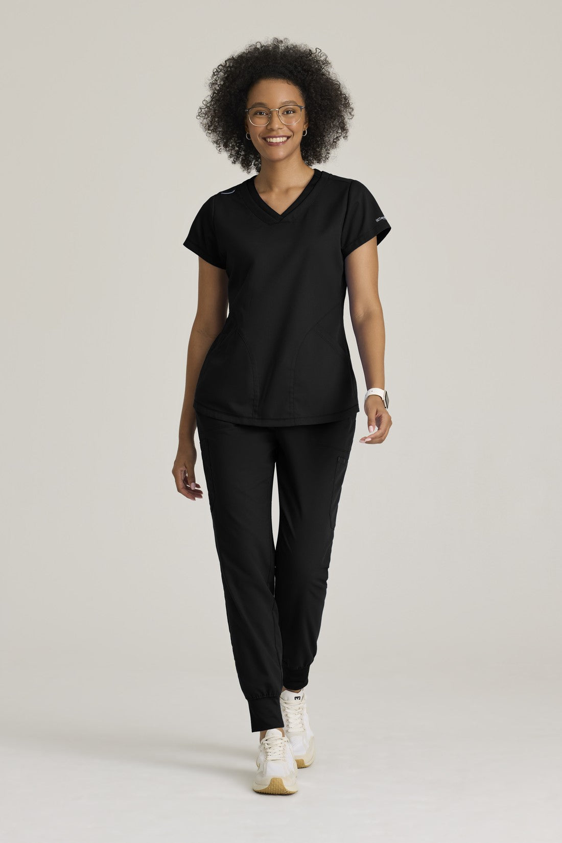 TOP MUJER GREYS ANATOMY GRT261 - NEGRO
