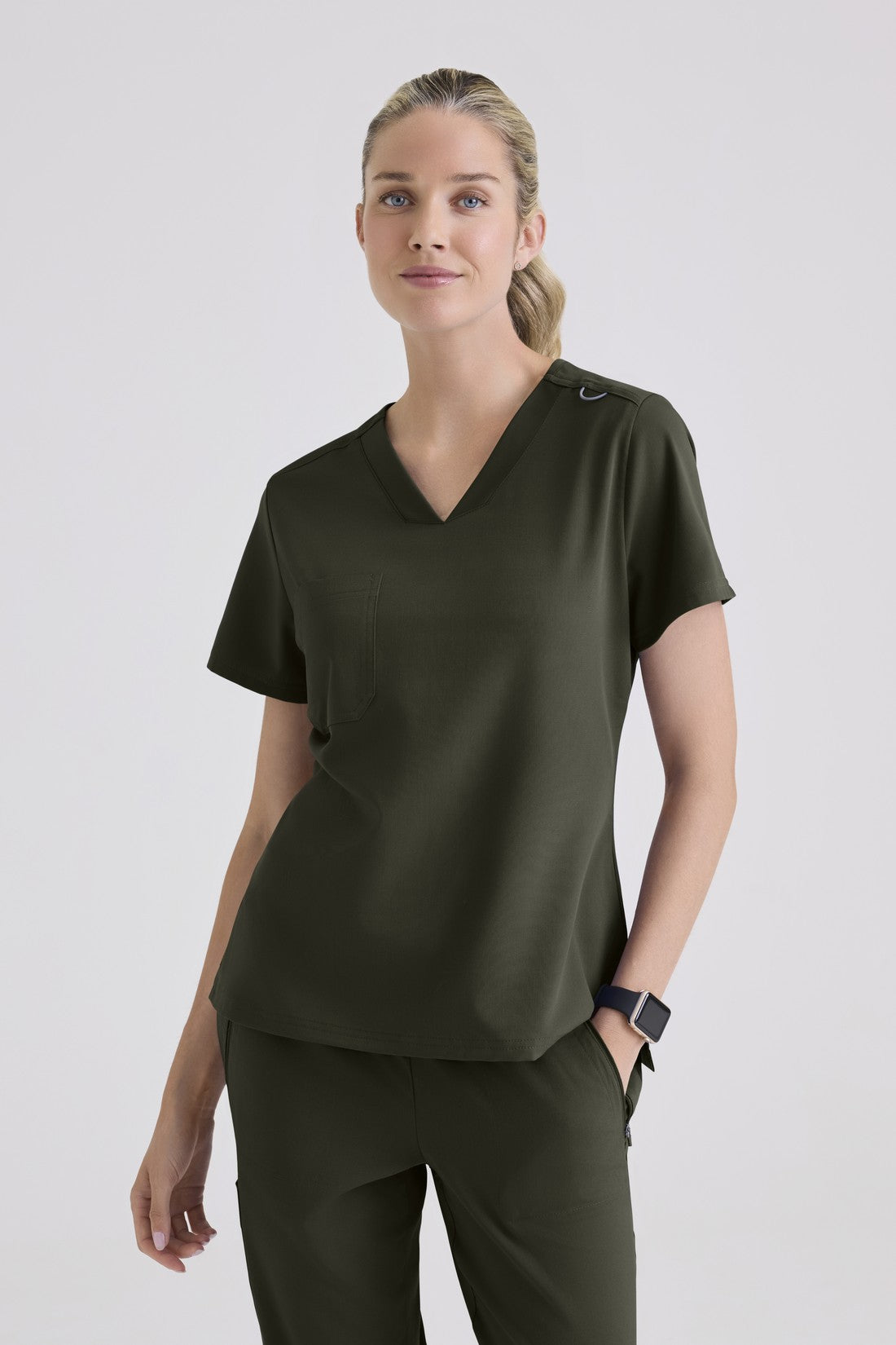 TOP MUJER GREYS ANATOMY STRETCH GVST028 - OLIVA
