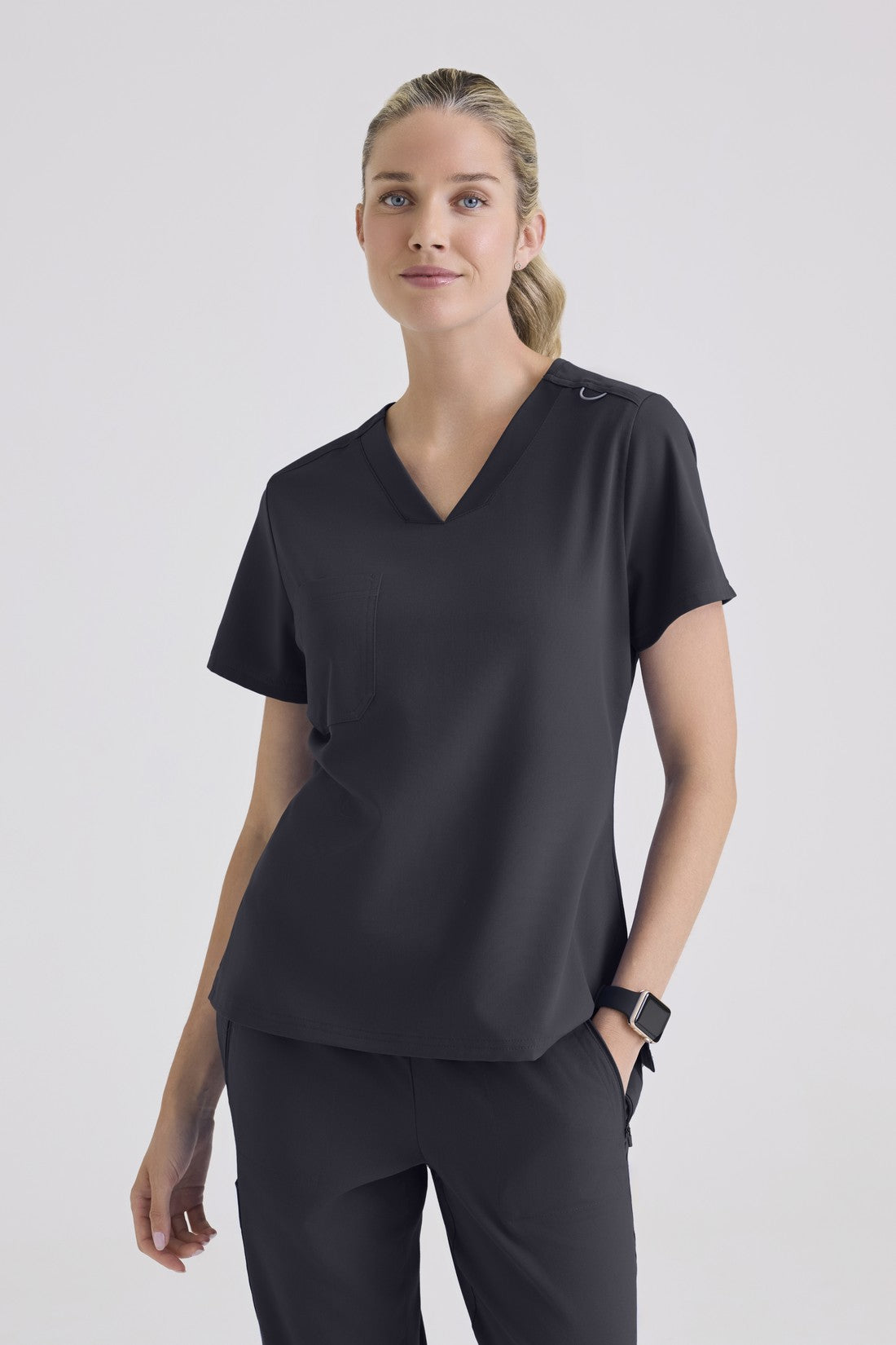 TOP MUJER GREYS ANATOMY STRETCH GVST028 - STEEL