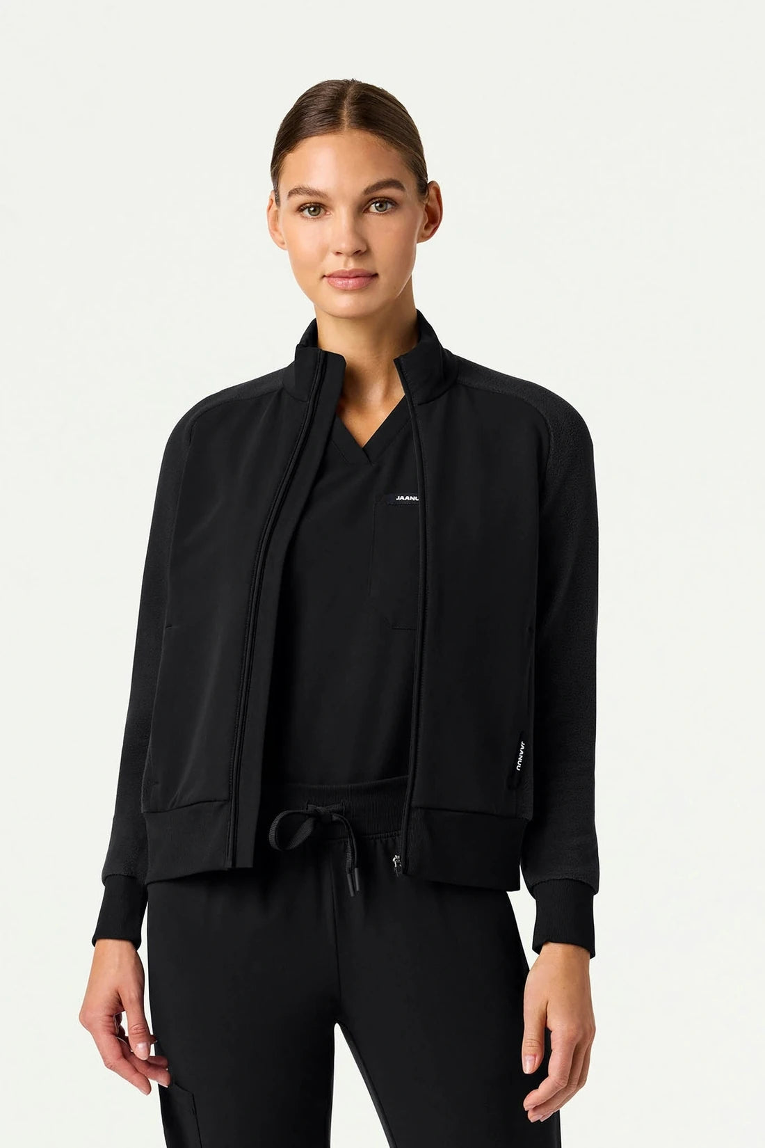 WOMEN'S JAANUU HYBRID FLEECE JACKET W60018 - BLACK