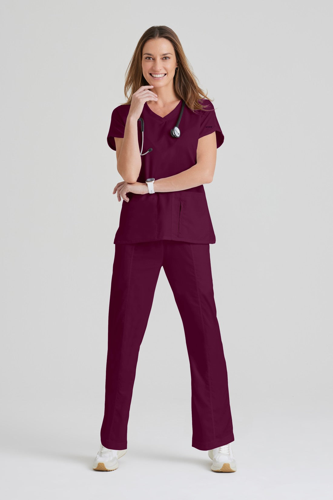 TOP MUJER GREYS ANATOMY  41423 - VINOTINTO