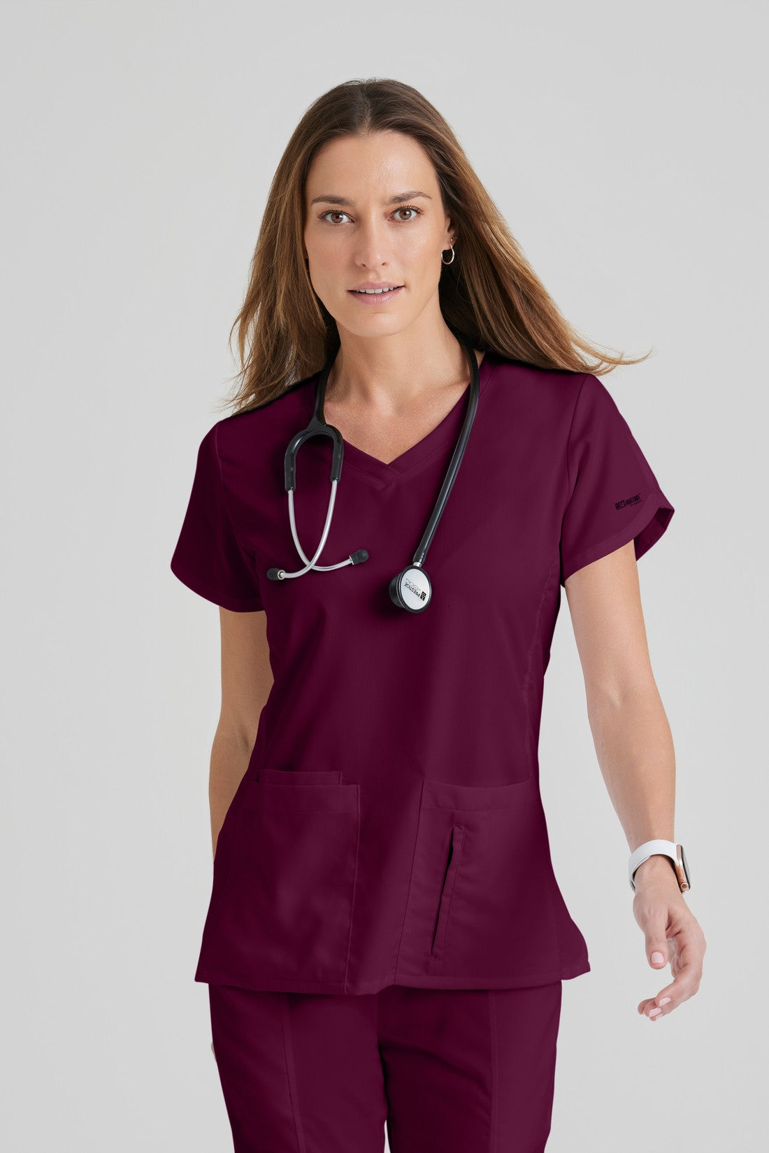 TOP MUJER GREYS ANATOMY  41423 - VINOTINTO