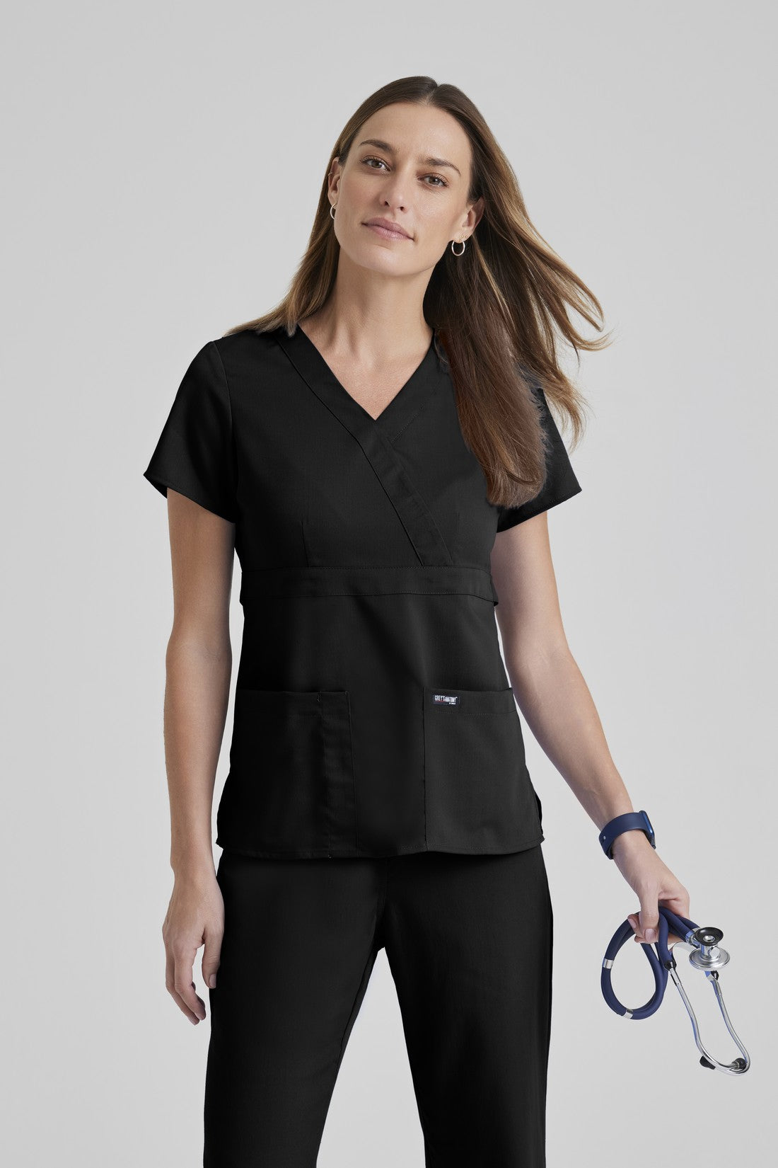 TOP MUJER GREYS ANATOMY  4153 - NEGRO