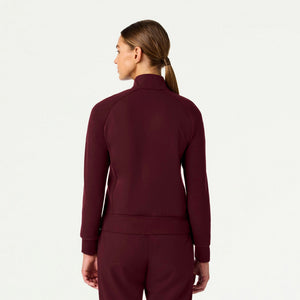 Cloud Hybrid Fleece Bomber Jacket - Burgundy - WOMEN'S JACKETS - Jaanuu