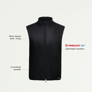 Phantom Insulated Vest - Black - MEN'S JACKETS - Jaanuu