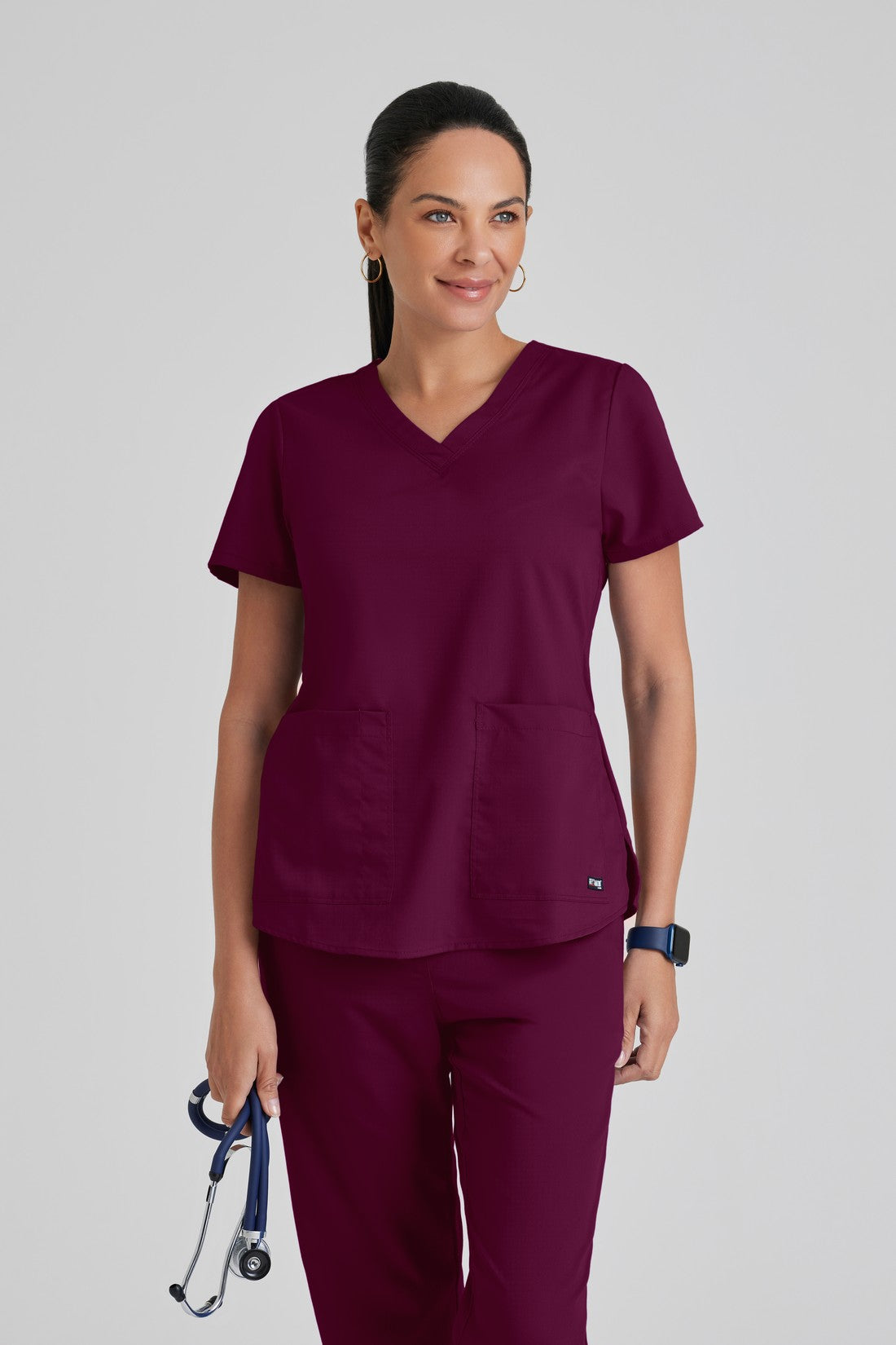 TOP MUJER GREYS ANATOMY  71166 - VINOTINTO