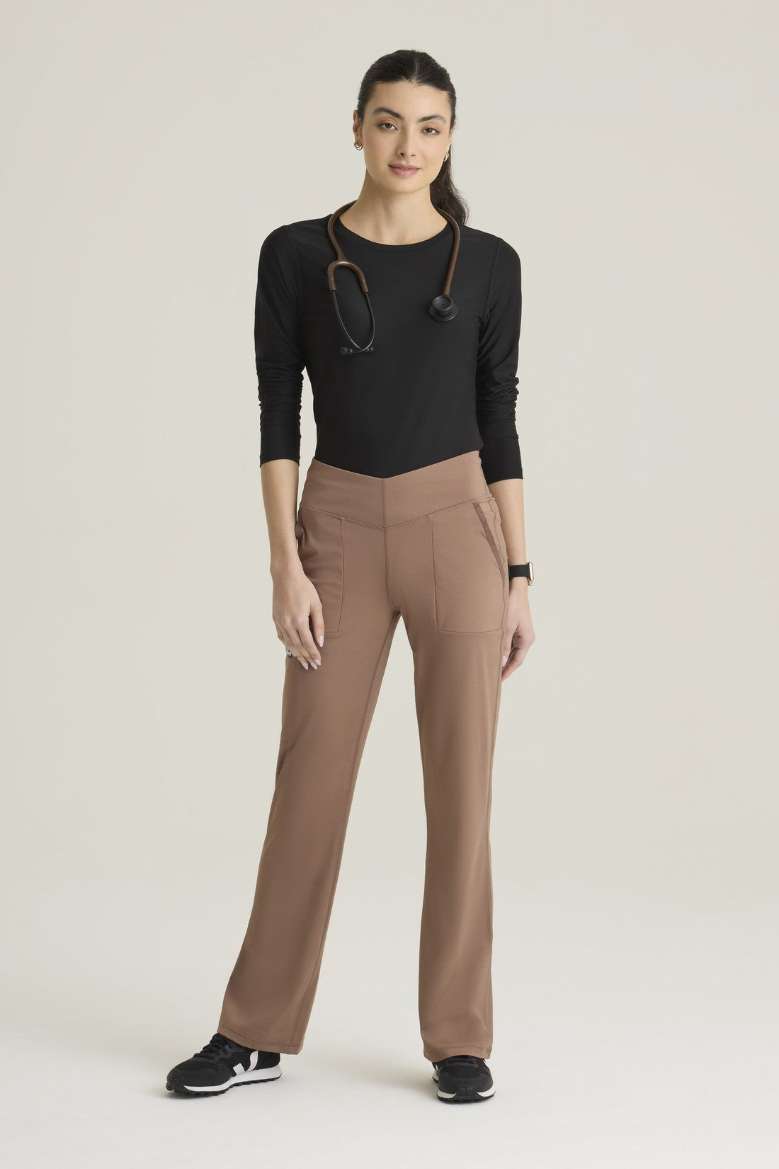 WOMEN'S GREY'S ANATOMY KNITS PANTS GRSP684 - BROWN STONE