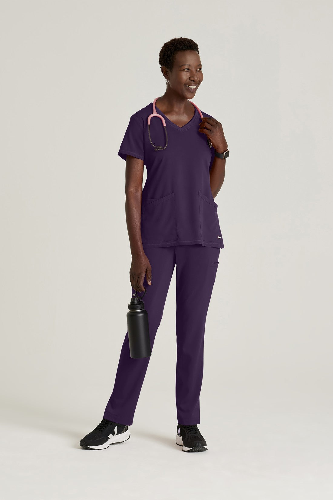 TOP MUJER GREYS ANATOMY STRETCH GRST045 - MORADO
