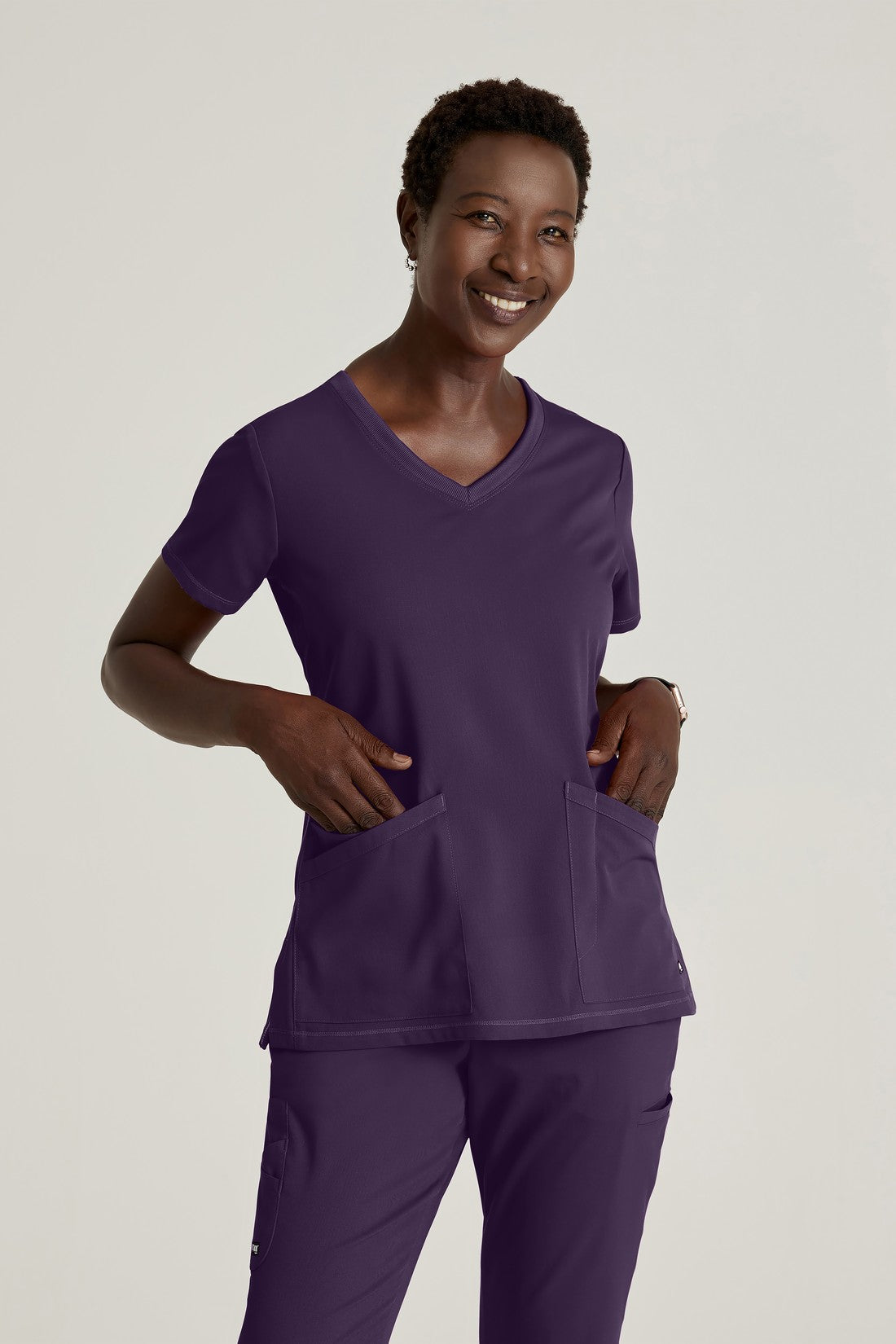 TOP MUJER GREYS ANATOMY STRETCH GRST045 - MORADO