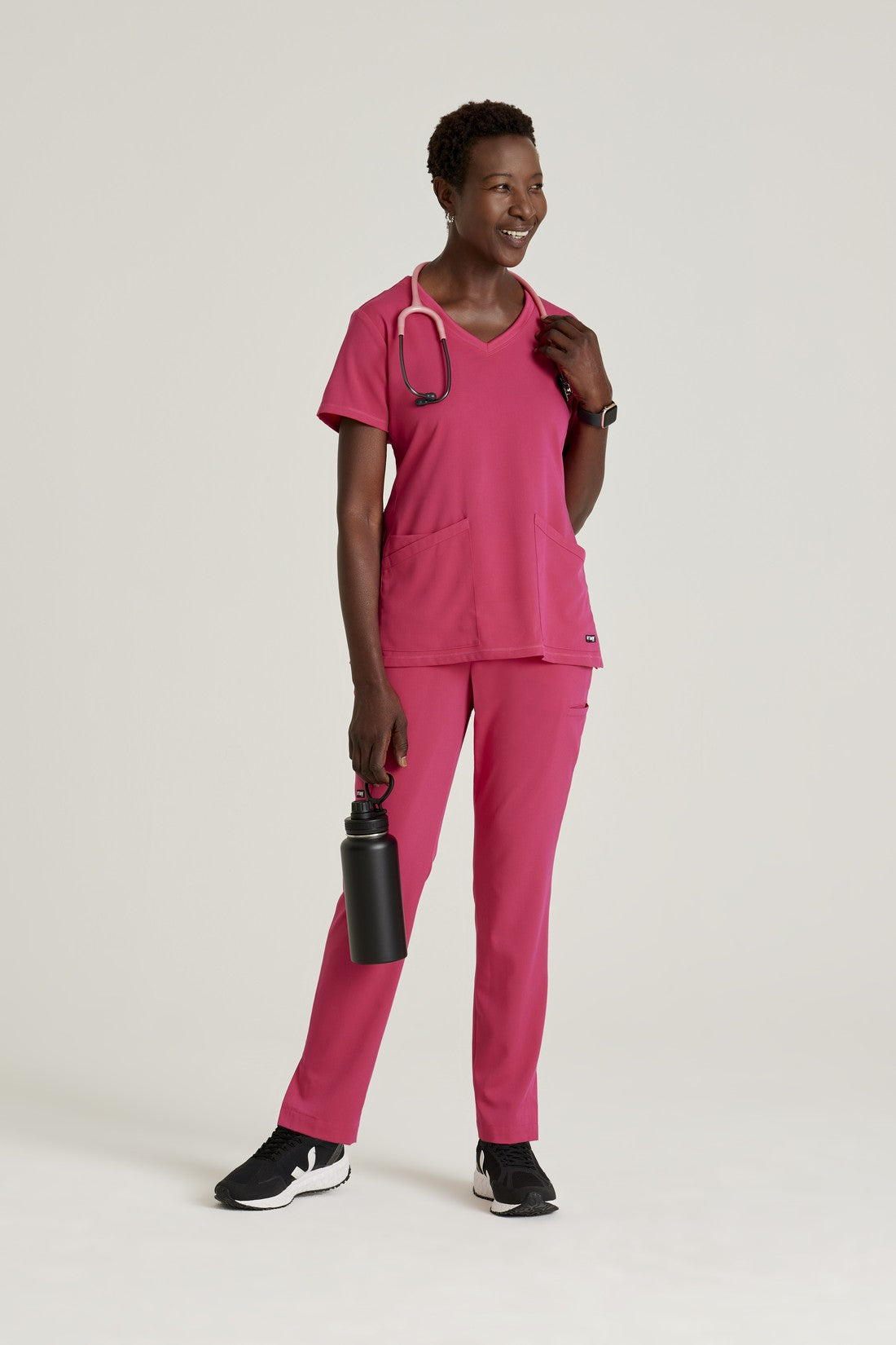 TOP MUJER GREYS ANATOMY STRETCH GRST045 - ROSA