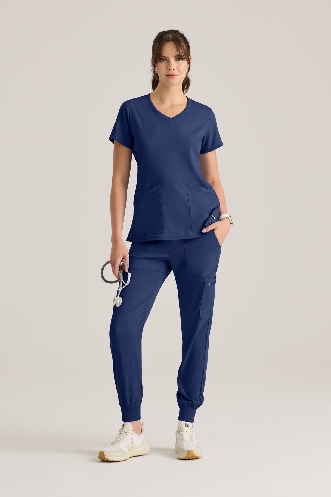 TOP MUJER GREYS ANATOMY STRETCH GRST045 - INDIGO