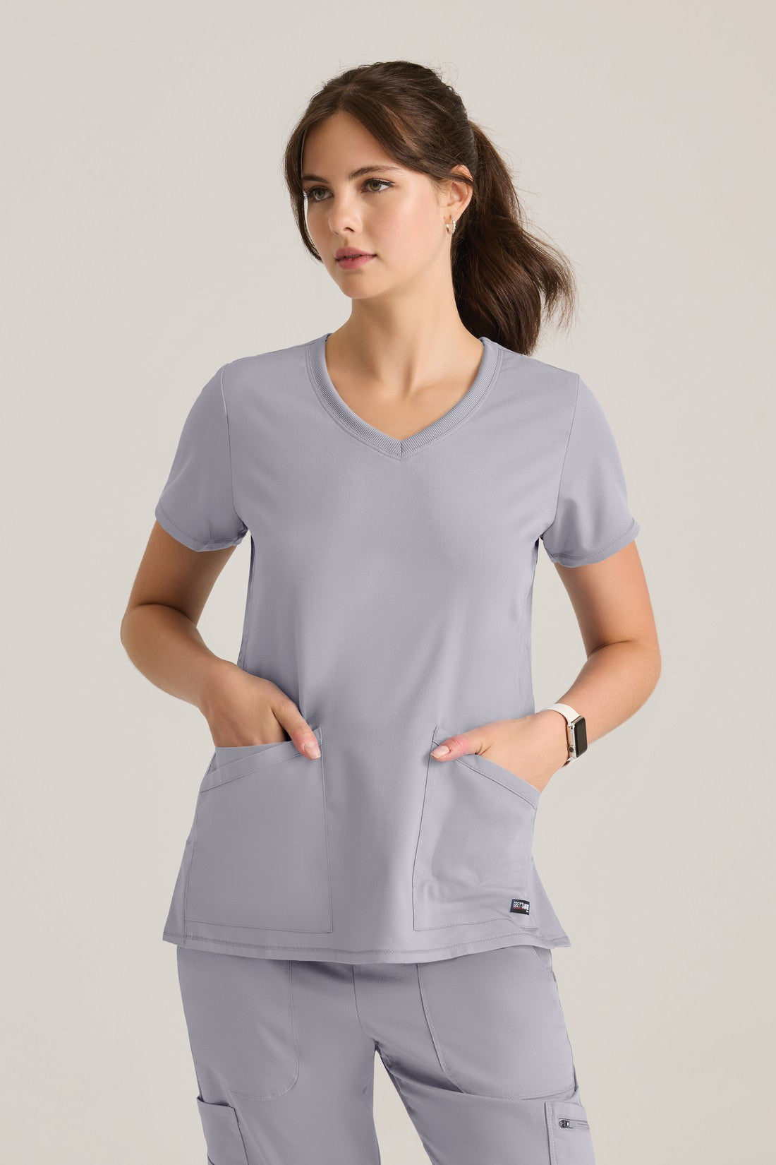TOP MUJER GREYS ANATOMY STRETCH GRST045 - GRIS