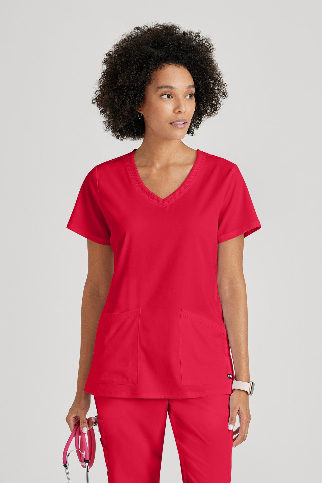 TOP MUJER GREYS ANATOMY STRETCH GRST045 - ROJO