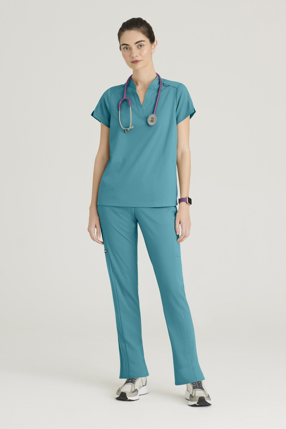 TOP MUJER GREYS ANATOMY STRETCH GRST230 - TEAL