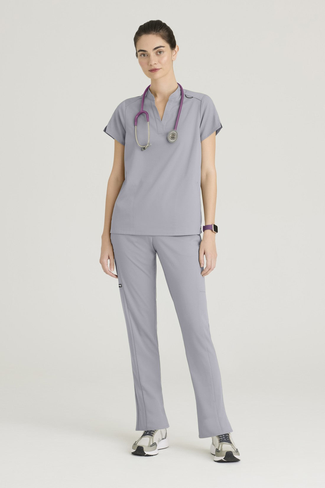 TOP MUJER GREYS ANATOMY STRETCH GRST230 - GRIS