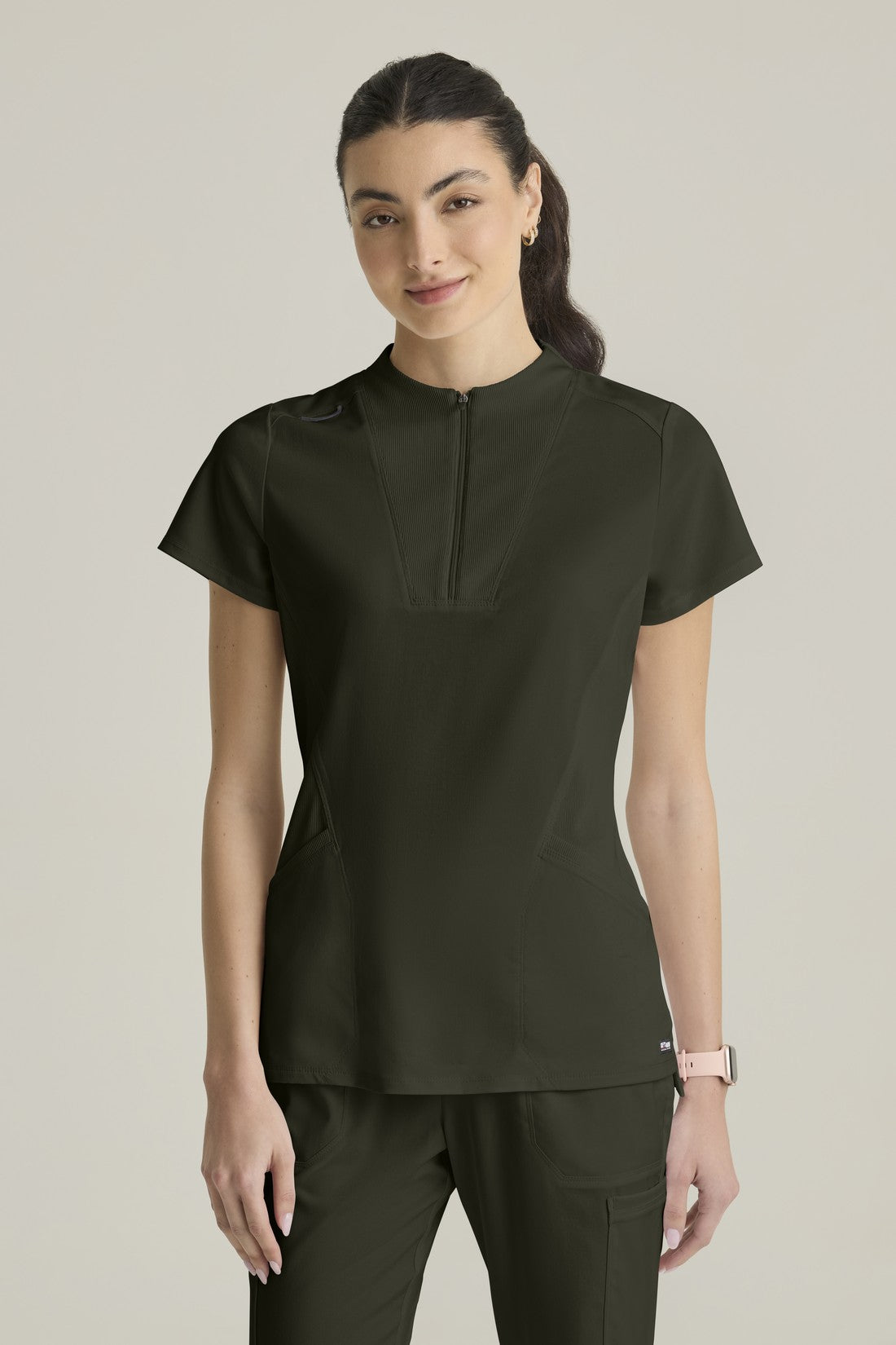 TOP WOMEN GREY'S ANATOMY STRETCH GRST292 - OLIVE