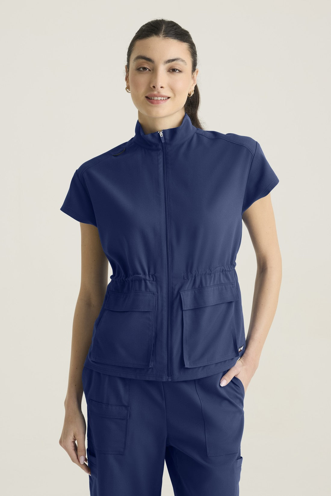 GREY'S ANATOMY STRETCH WOMEN'S SCRUB TOP GRST324 - INDIGO