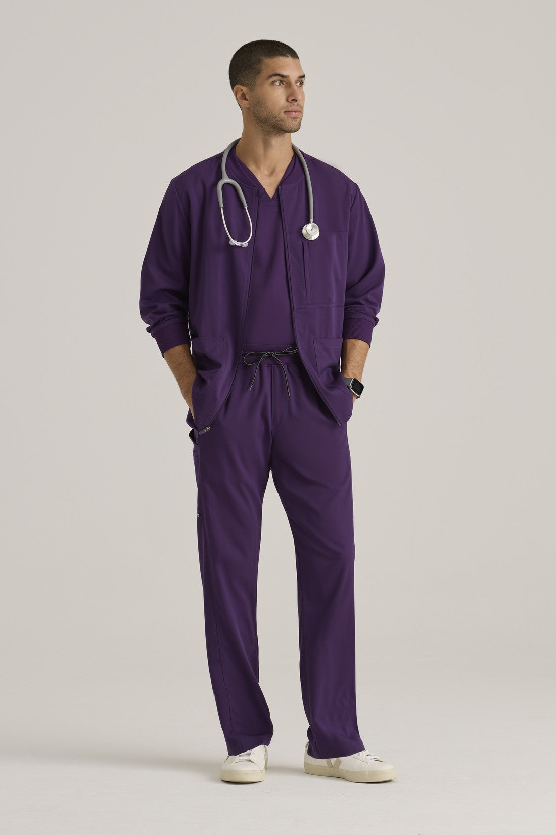 CHAQUETA HOMBRE GREYS ANATOMY STRETCH GRSW871 - MORADO