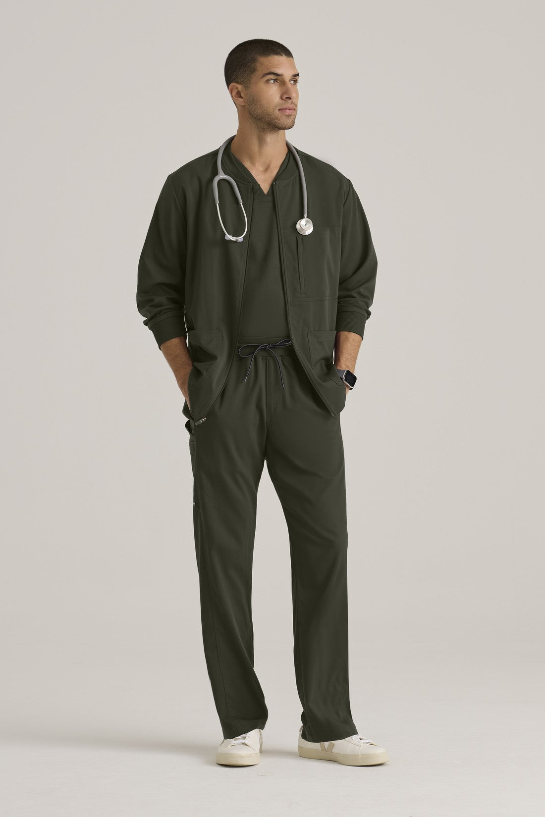 CHAQUETA HOMBRE GREYS ANATOMY STRETCH GRSW871 - OLIVA