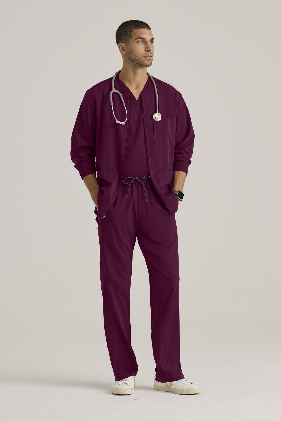 CHAQUETA HOMBRE GREYS ANATOMY STRETCH GRSW871 - VINOTINTO